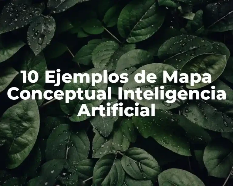10 Ejemplos de Mapa Conceptual Inteligencia Artificial