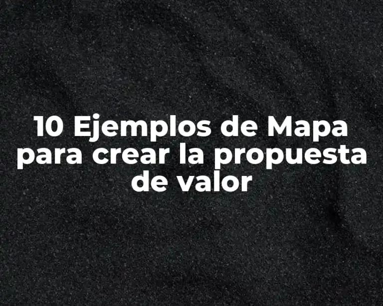 10 Ejemplos de Mapa para crear la propuesta de valor