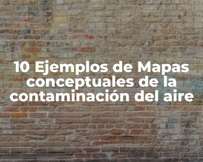 10 Ejemplos de Mapas conceptuales de la contaminación del aire