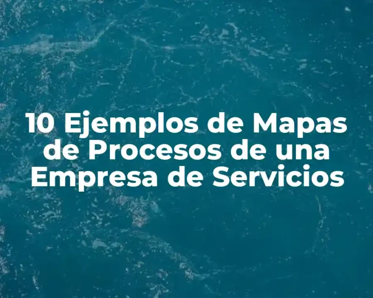10 Ejemplos de Mapas de Procesos de una Empresa de Servicios