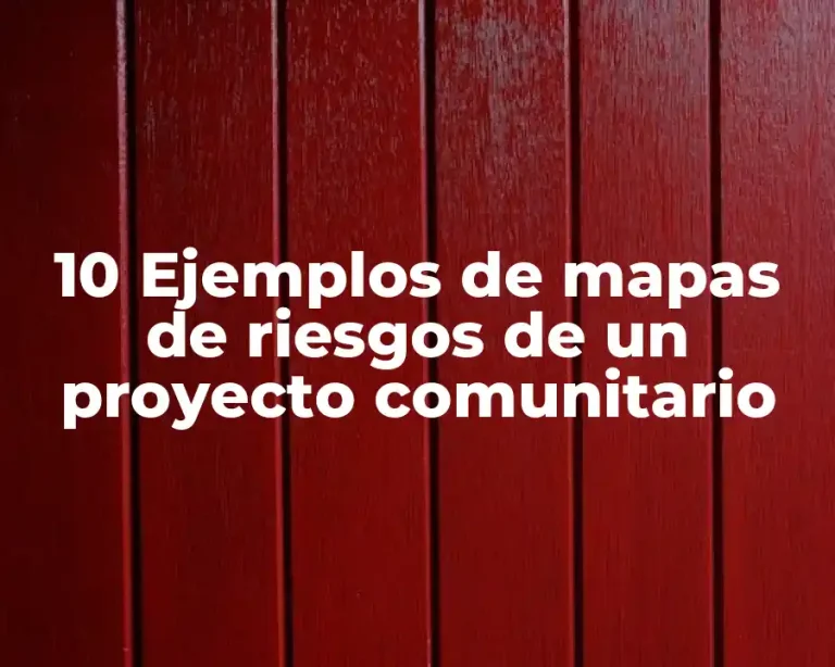 10 Ejemplos de mapas de riesgos de un proyecto comunitario
