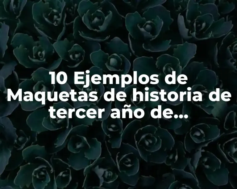 10 Ejemplos de Maquetas de historia de tercer año de secundaria