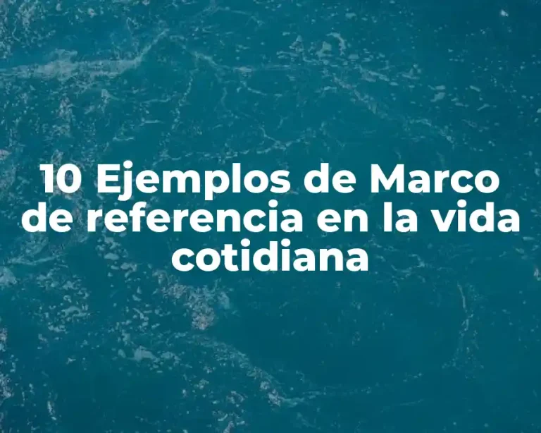10 Ejemplos de Marco de referencia en la vida cotidiana