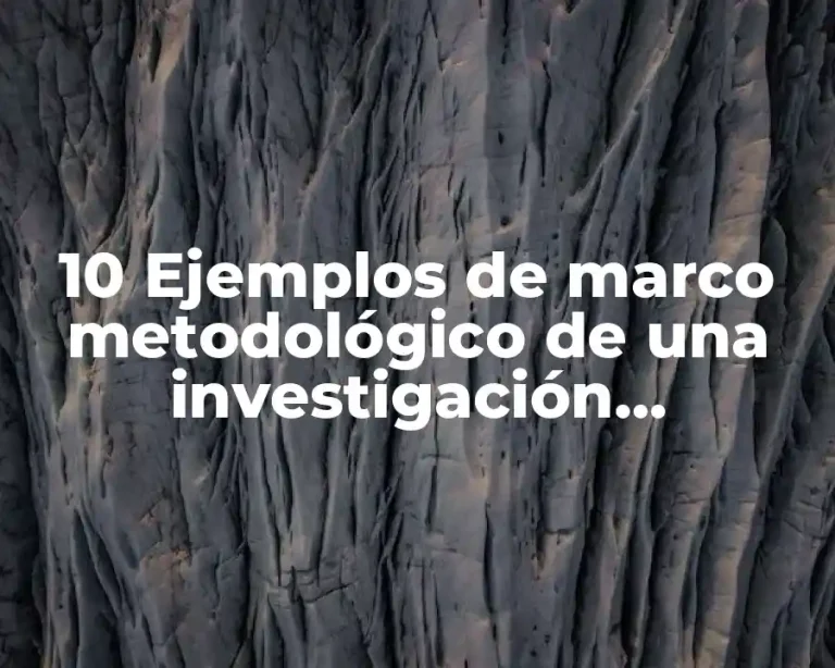 10 Ejemplos de marco metodológico de una investigación cualitativa