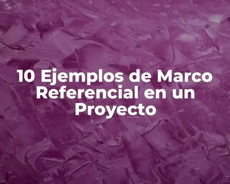 10 Ejemplos de Marco Referencial en un Proyecto