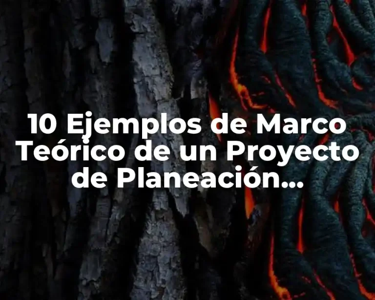 10 Ejemplos de Marco Teórico de un Proyecto de Planeación Agregada