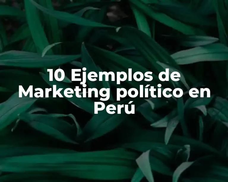 10 Ejemplos de Marketing político en Perú