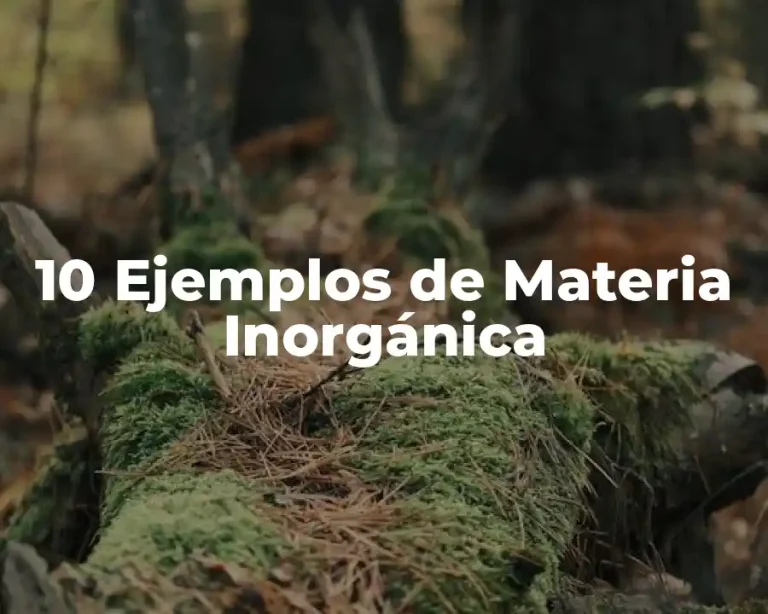 10 Ejemplos de Materia Inorgánica