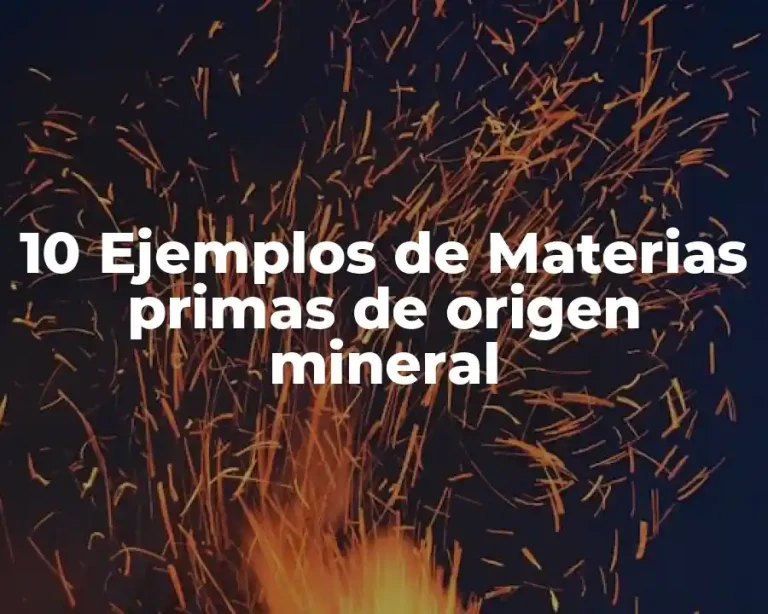 10 Ejemplos de Materias primas de origen mineral
