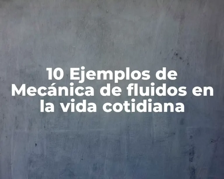 10 Ejemplos de Mecánica de fluidos en la vida cotidiana