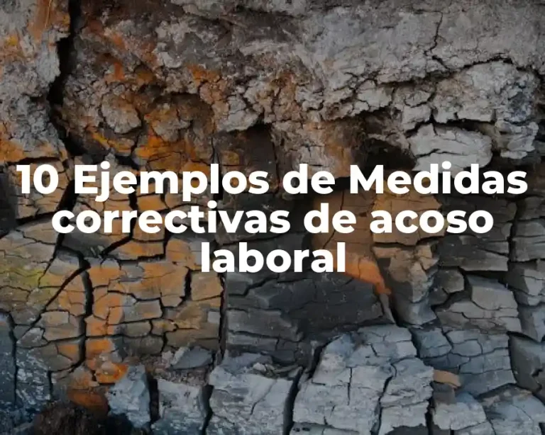 10 Ejemplos de Medidas correctivas de acoso laboral