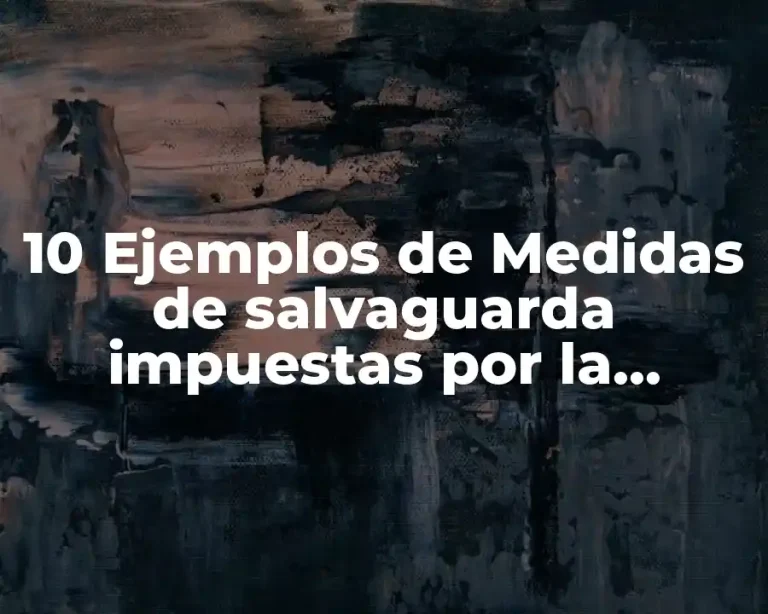 10 Ejemplos de Medidas de salvaguarda impuestas por la autoridad mexicana