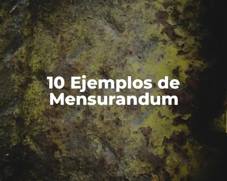 10 Ejemplos de Mensurandum