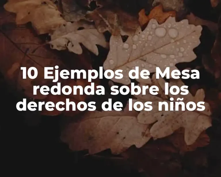 10 Ejemplos de Mesa redonda sobre los derechos de los niños