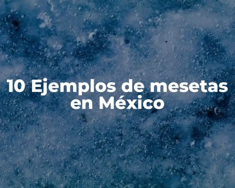 10 Ejemplos de mesetas en México