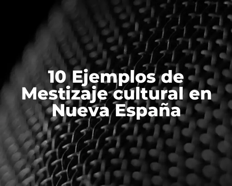 10 Ejemplos de Mestizaje cultural en Nueva España