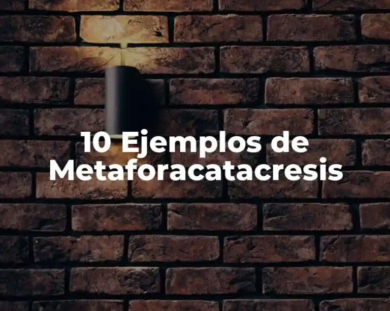 10 Ejemplos de Metaforacatacresis