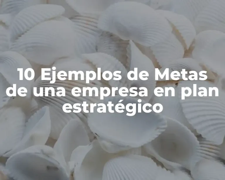 10 Ejemplos de Metas de una empresa en plan estratégico