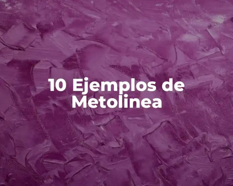 10 Ejemplos de Metolinea