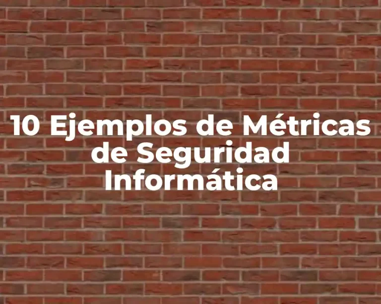 10 Ejemplos de Métricas de Seguridad Informática