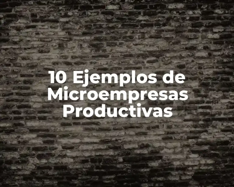 10 Ejemplos de Microempresas Productivas