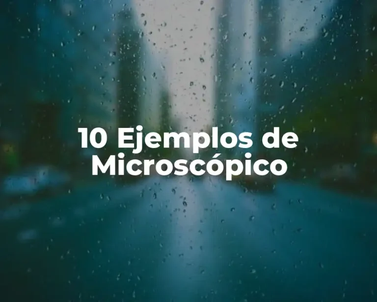 10 Ejemplos de Microscópico