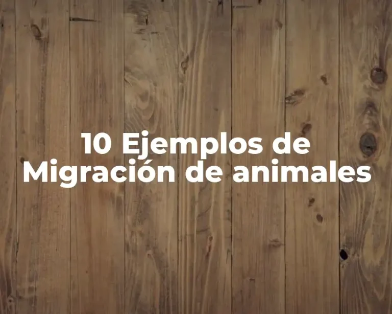 10 Ejemplos de Migración de animales