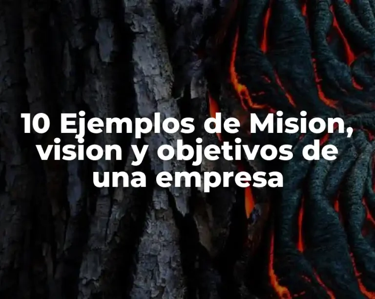 10 Ejemplos de Mision, vision y objetivos de una empresa