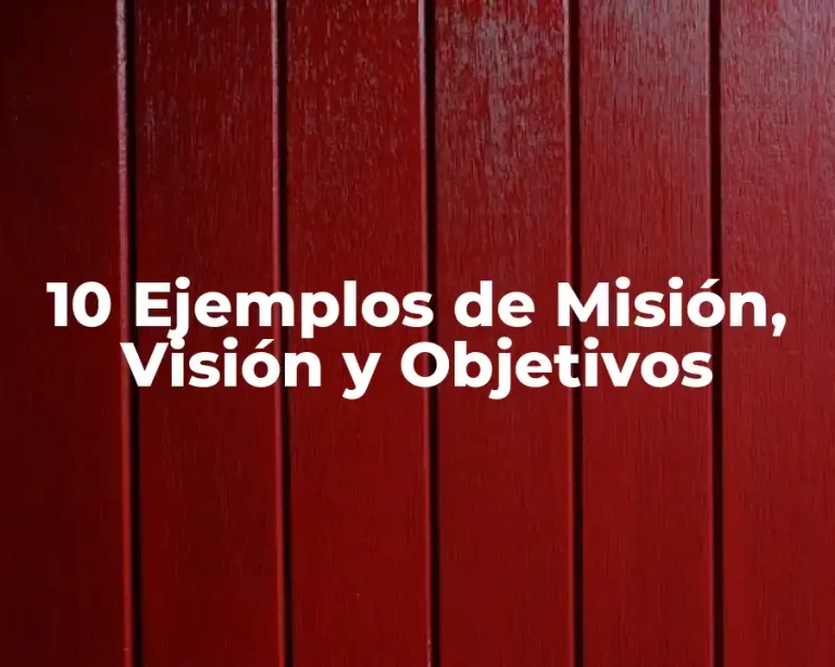 10 Ejemplos de Misión, Visión y Objetivos