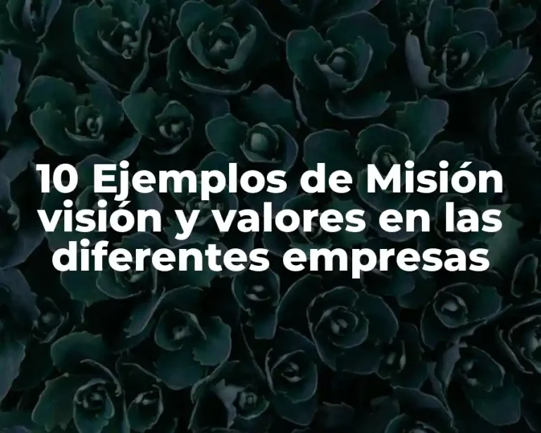 10 Ejemplos de Misión visión y valores en las diferentes empresas