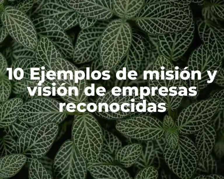 10 Ejemplos de misión y visión de empresas reconocidas