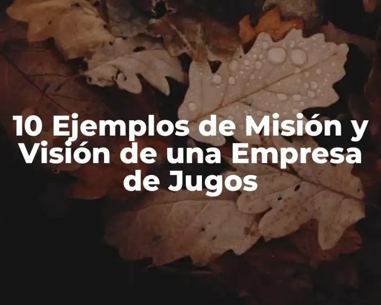 10 Ejemplos de Misión y Visión de una Empresa de Jugos