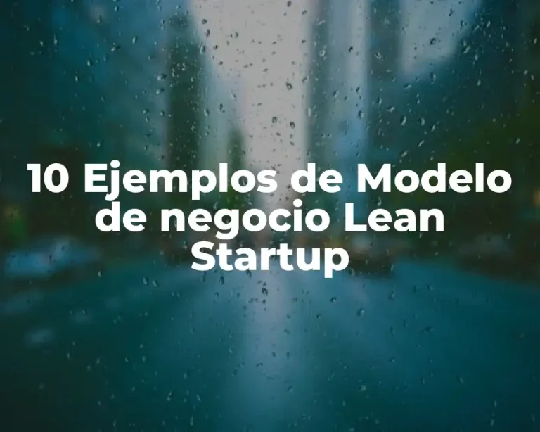10 Ejemplos de Modelo de negocio Lean Startup
