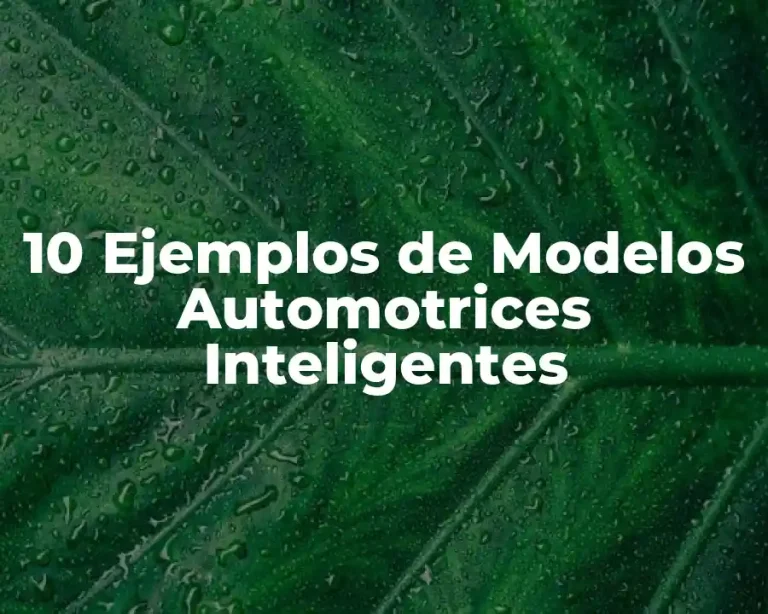 10 Ejemplos de Modelos Automotrices Inteligentes