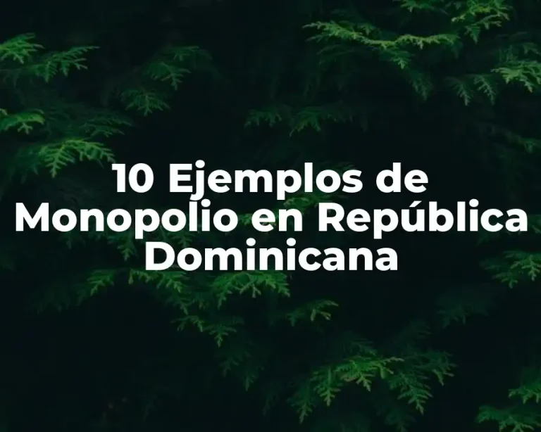 10 Ejemplos de Monopolio en República Dominicana