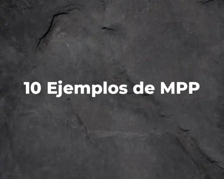 10 Ejemplos de MPP