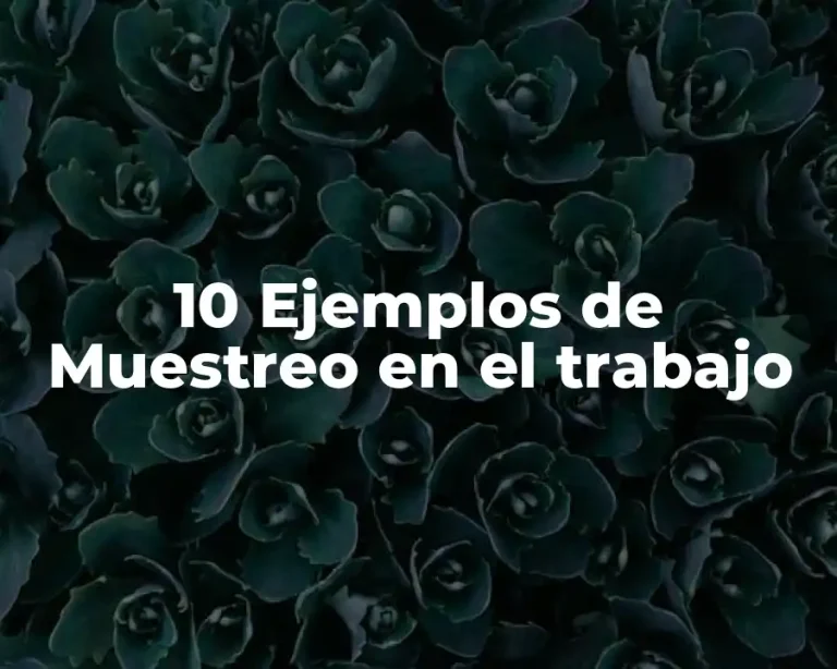 10 Ejemplos de Muestreo en el trabajo
