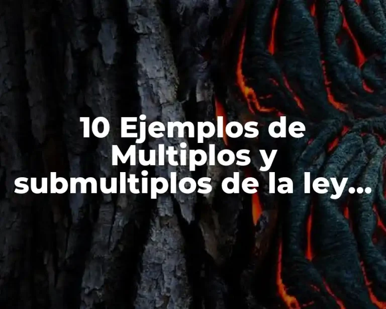 10 Ejemplos de Multiplos y submultiplos de la ley de Ohm