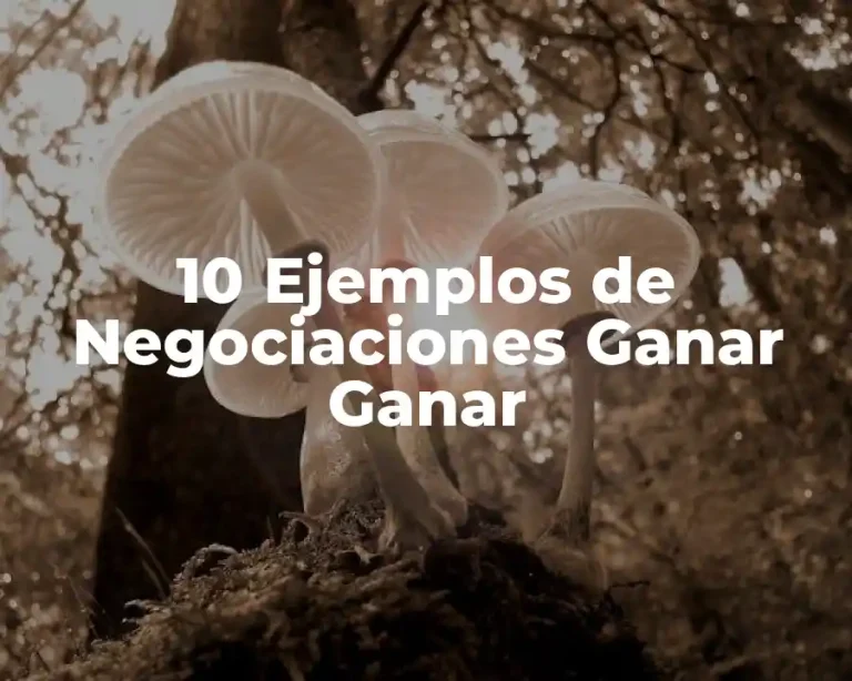 10 Ejemplos de Negociaciones Ganar Ganar