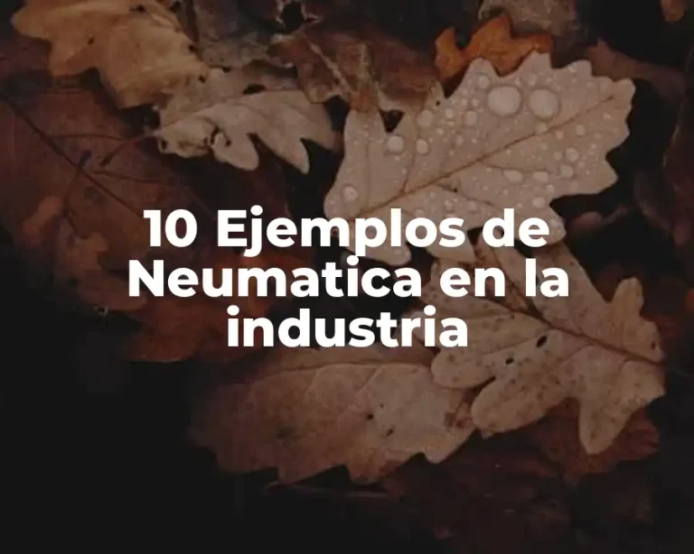 10 Ejemplos de Neumatica en la industria