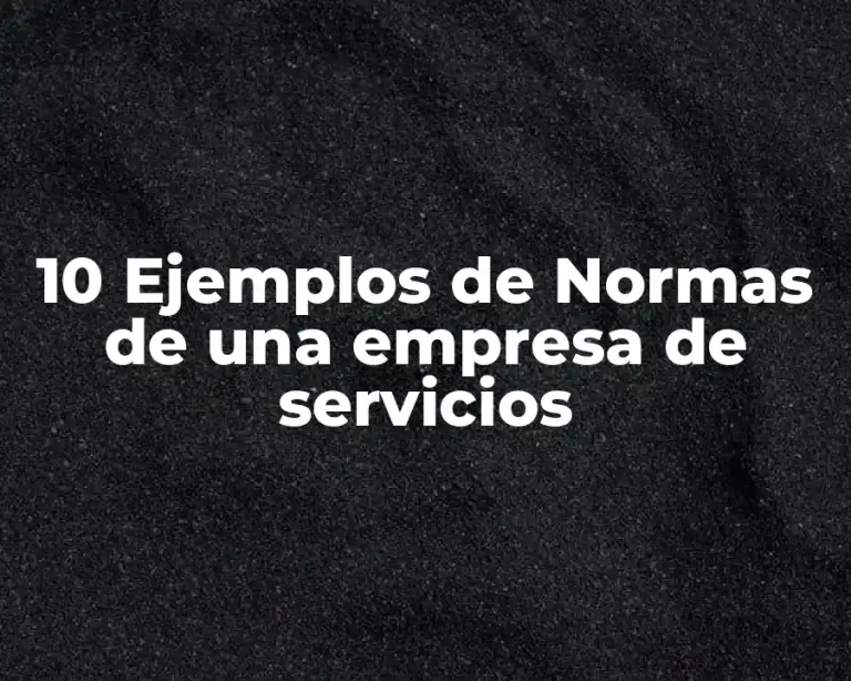 10 Ejemplos de Normas de una empresa de servicios