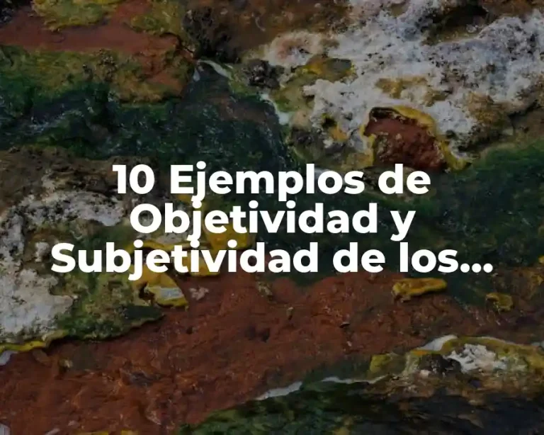 10 Ejemplos de Objetividad y Subjetividad de los Valores