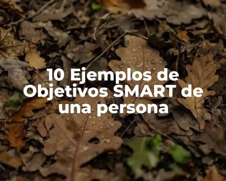 10 Ejemplos de Objetivos SMART de una persona
