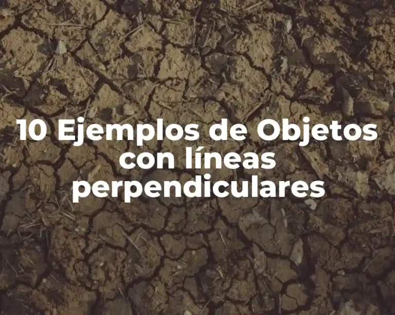 10 Ejemplos de Objetos con líneas perpendiculares