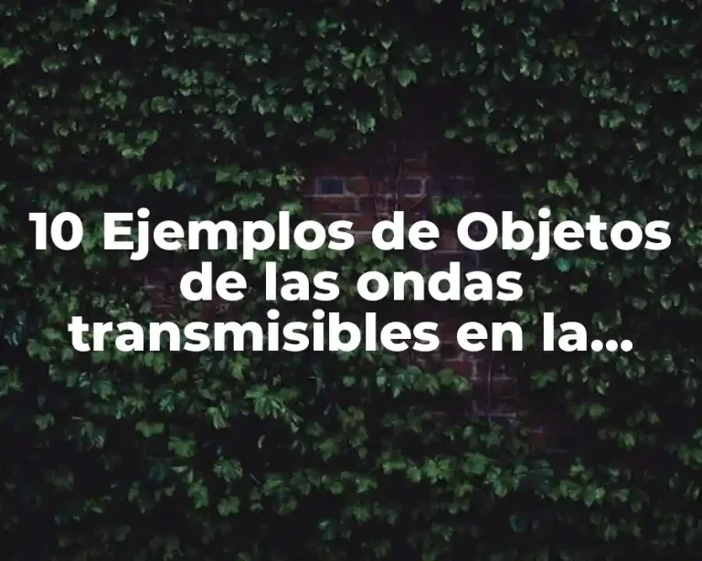10 Ejemplos de Objetos de las ondas transmisibles en la tecnología