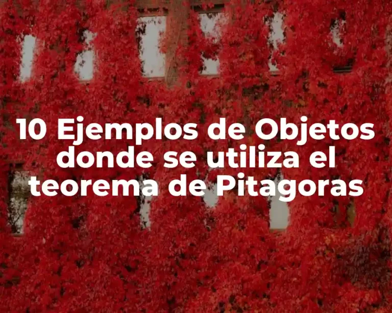 10 Ejemplos de Objetos donde se utiliza el teorema de Pitagoras