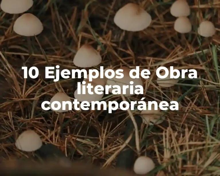 10 Ejemplos de Obra literaria contemporánea