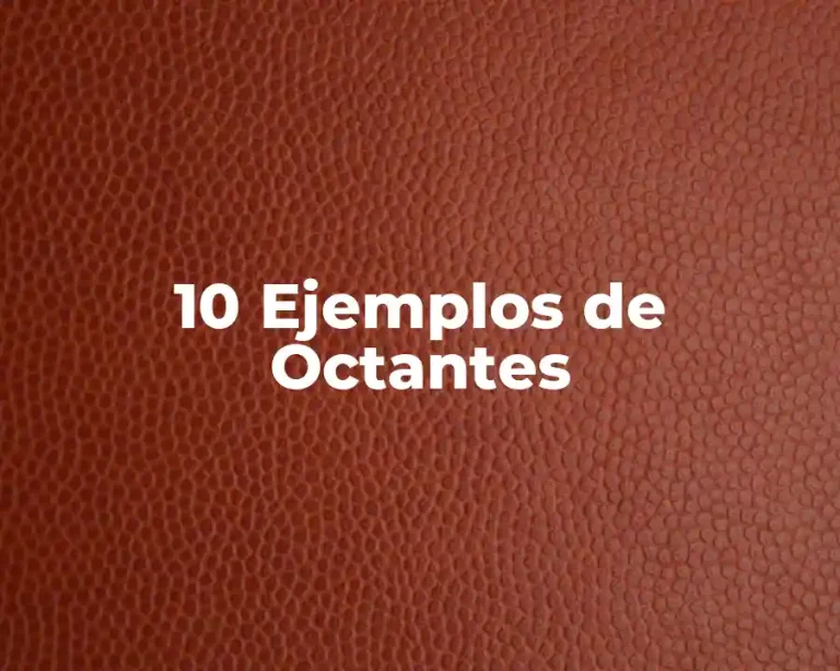 10 Ejemplos de Octantes