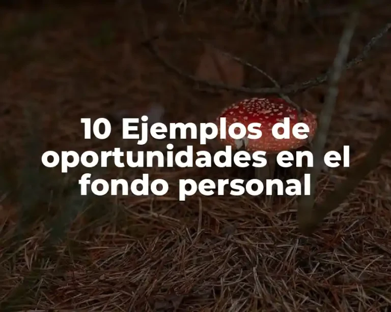 10 Ejemplos de oportunidades en el fondo personal