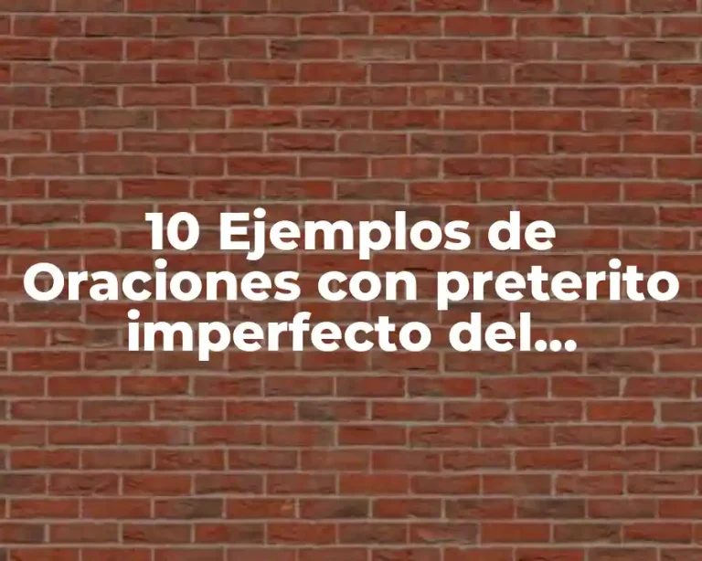 10 Ejemplos de Oraciones con preterito imperfecto del subjuntivo